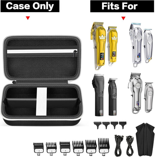 Case Compatible with Novah for Ufree for KIKIDO for GLAKER for FADEKING for GSKY for Romanda Professional Hair Clippers, Beard Trimmer Grooming Storage Holder for Hair Trimmers Set (Box Only)
